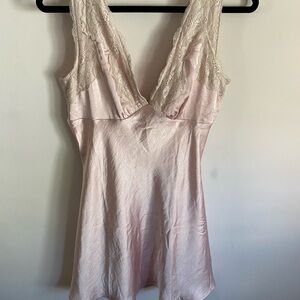 Lace-Trimmed Slip Dress Coquette Fairycore Feminine Y2K Grunge‎